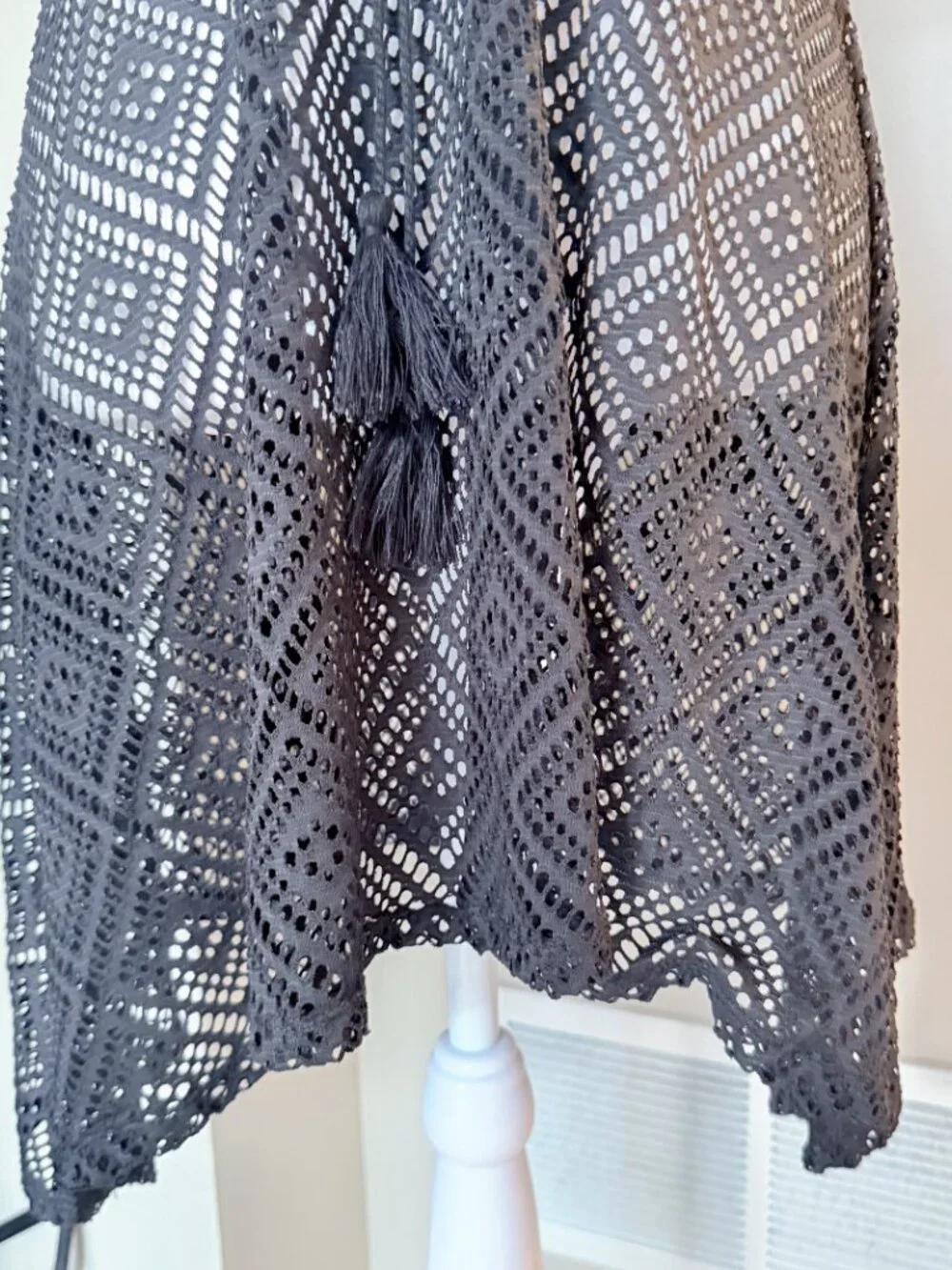 OP Black Mesh Bathing Suit Cover-up Dress - Size XL